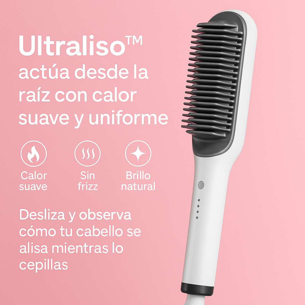 GlamBrush™ - Cepillo Alisador Profesional