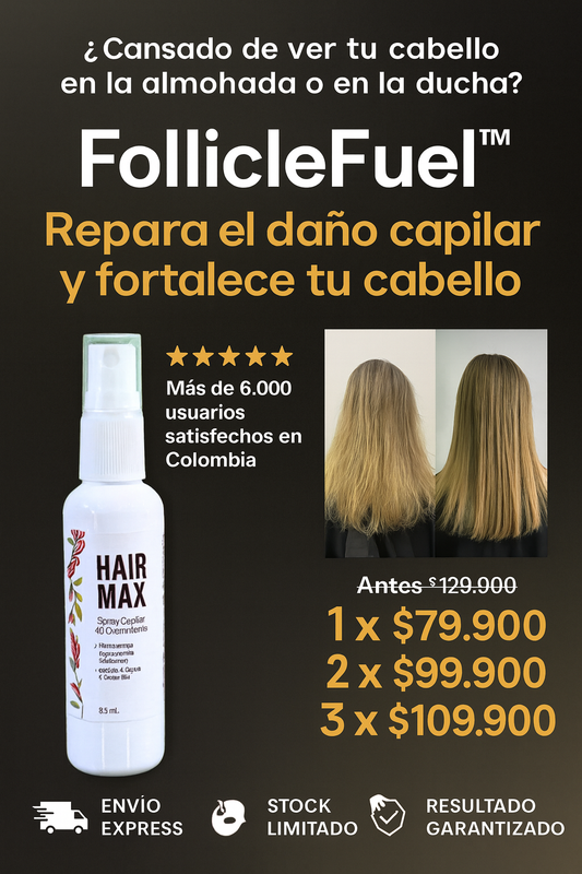 FollicleFuel™ — Spray capilar intensivo para frenar la caída y activar el crecimiento