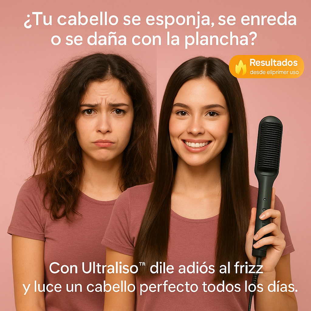 GlamBrush™ - Cepillo Alisador Profesional