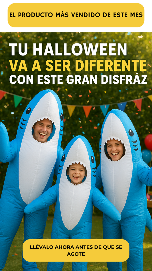 SharkParty — Disfraz inflable familiar