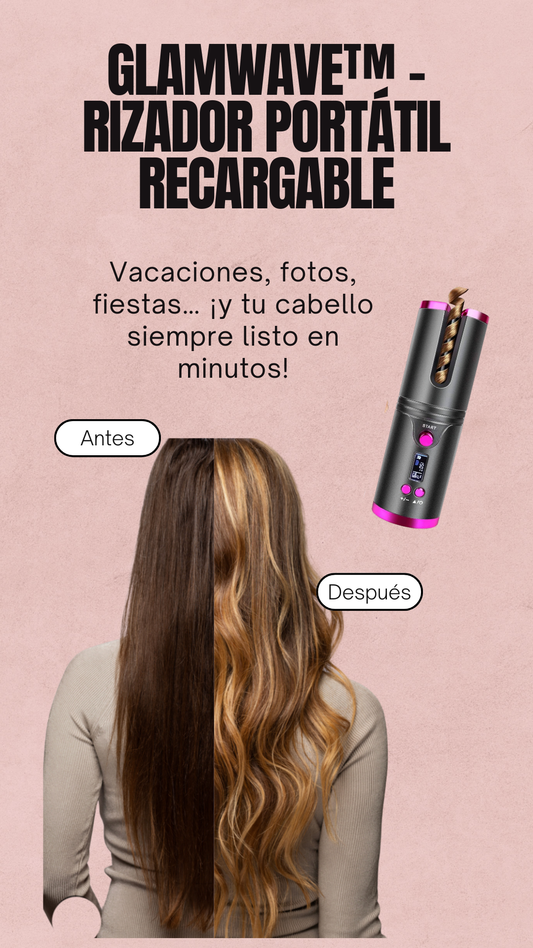 GlamWave™ – Rizador Portátil Recargable